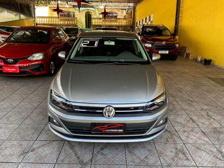 2-VOLKSWAGEN VIRTUS 1.0 COMFORT 200 TSI FLEX 12V AUTOMÁTICO CINZA 2021 PLACA BEQ-8G41